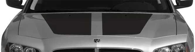 2006-2010 Charger OEM Style Main Hood Decal on vehicle image.