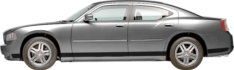2006-2010 Charger Rocker Panel Stripes on vehicle image.