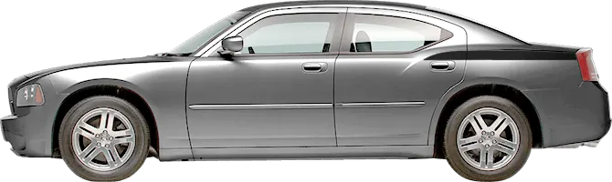 2006-2010 Charger Rear Quarter Contour Stripes on vehicle image.