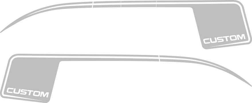 Rear Quarter Retro Hockey Stinger Stripes Graphic Design Style 03