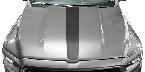 2019-2024 RAM 1500 Hood Center Stripe on vehicle image.