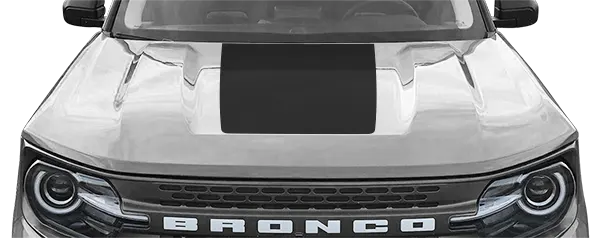 Image of Center Hood Decal Graphic Blackout on 2021 Ford Bronco Sport