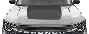 Image of Main Hood Blackout Decal Graphic on the 2021 Ford Bronco Sport
