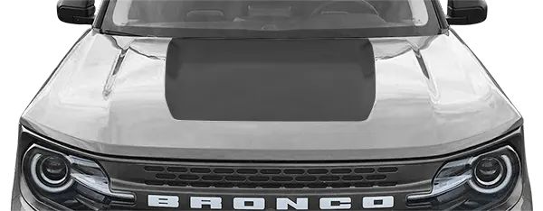 2021-2023 Bronco Sport Main Hood Blackout Decal Graphic on vehicle image.