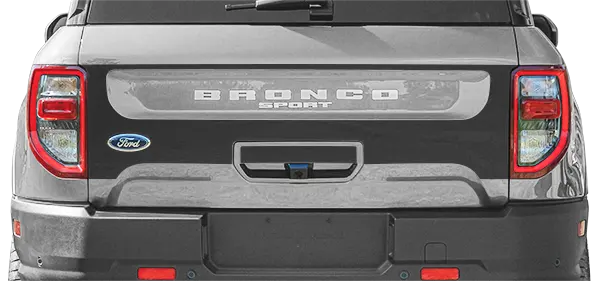2021-2023 Bronco Sport Main Liftgate Blackout Decal Graphic on vehicle image.