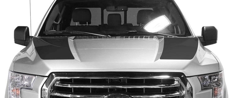 2015 to 2020 Ford F-150 Hood Cowl Stripes . Installed on Car
