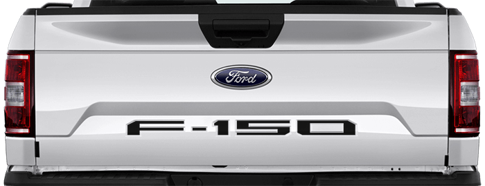 2015-2021 F-150 Tailgate F-150 Logo Inlay on vehicle image.