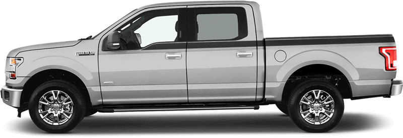 2015-2021 F-150 Upper Side Stripes on vehicle image.