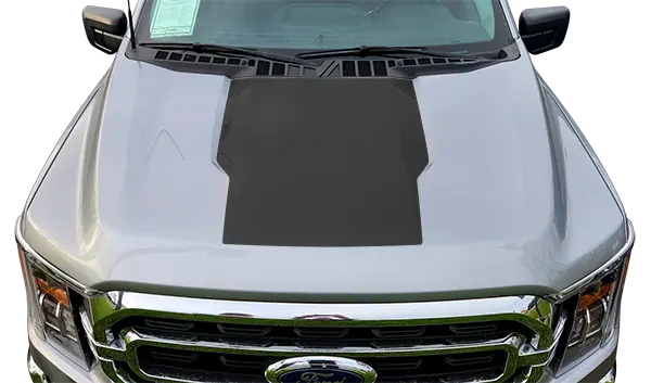 2021 to Present Ford F-150 Hood Center Decals v2 . Installed on Car