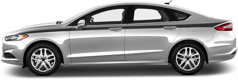 2013 to 2020 Ford Fusion Full Length Upper Side Stripes . Installed on Car
