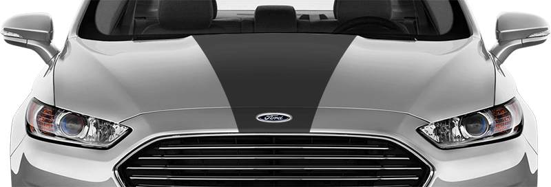 2013-2020 Fusion Hood Center Stripe on vehicle image.