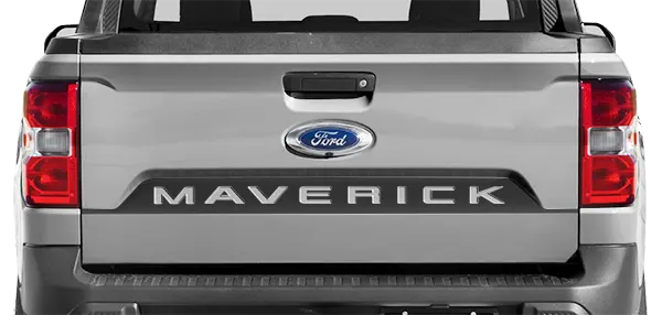 2022-2023 Maverick Lower Tailgate Accent Decal Graphic on vehicle image.