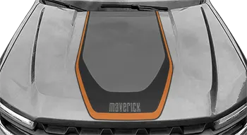 Image of Mach 1 Esque Hood Decal Graphic  on the 2022 Ford Maverick