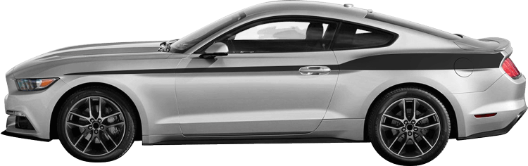 2015-2024 Mustang Full Length Upper Side Spikes on vehicle image.