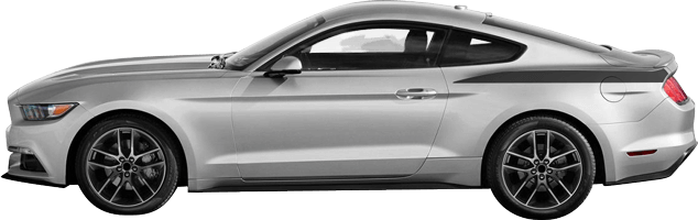 2015-2024 Mustang Rear Quarter Contour Stripes on vehicle image.