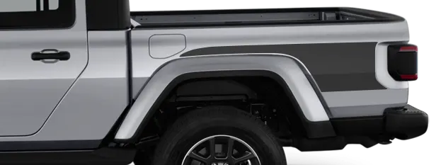 Image of JT Bed Side Hockey Stripe Graphics on 2018 Jeep Gladiator