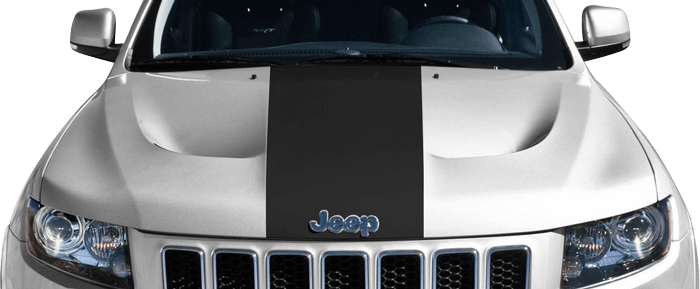 Jeep Grand Cherokee SRT Hood Center Stripe : Vinyl Decal Graphic