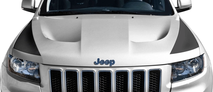 2011 to 2022 Jeep Grand Cherokee SRT Hood Side Blackout Stripes . Installed on Car